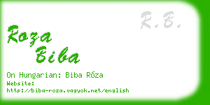 roza biba business card